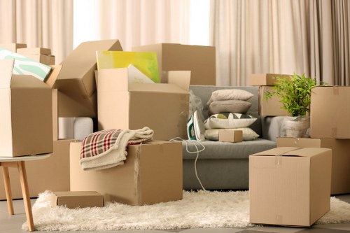Professional movers handling furniture in Shoreditch